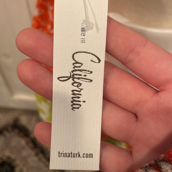 NWT Trina Turk Nautilus Silk Dress with Belt - Picture 6 of 7